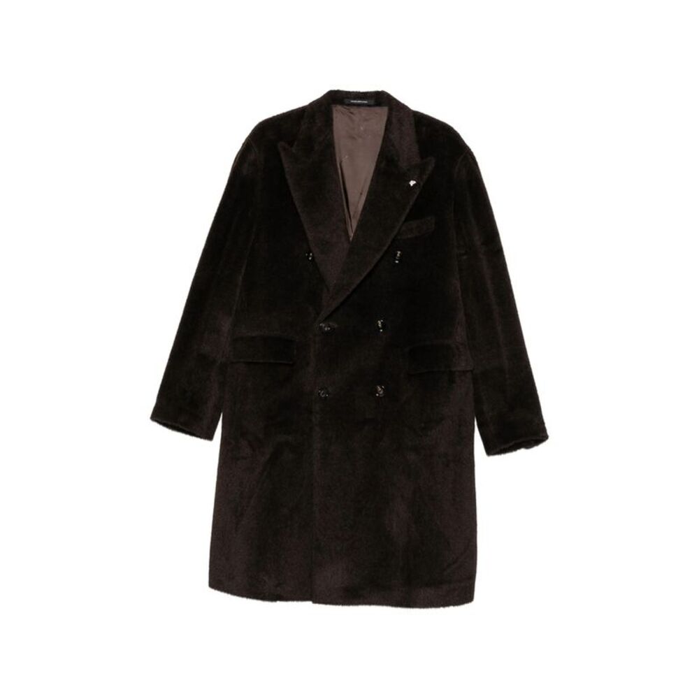 Tagliatore Brown Coats - Double Breasted Coats Men